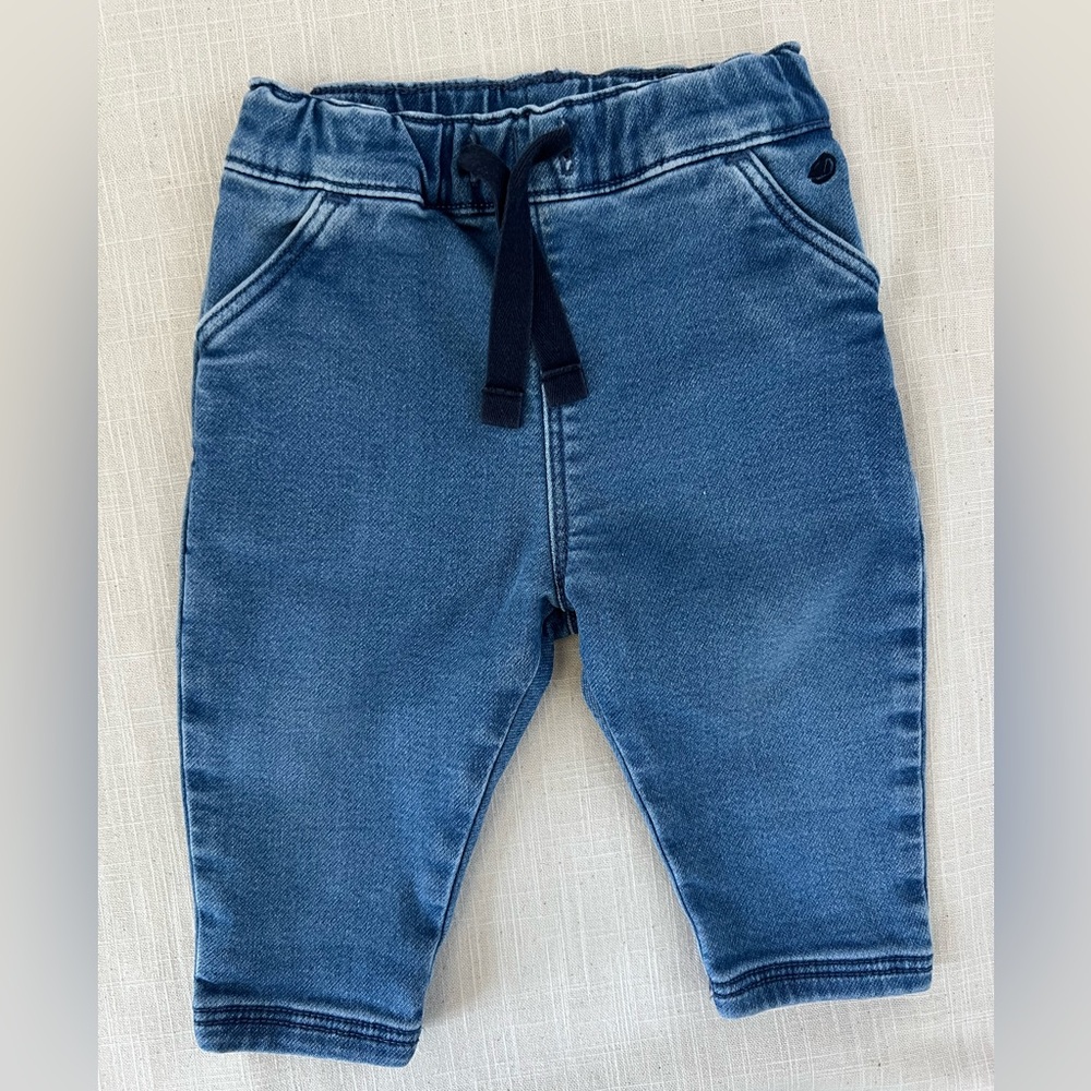 Petit Bateau Blue Elastic Waist Jeans